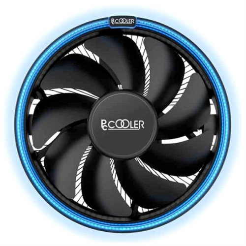 PCCooler E126MB S775/115X/AM2/2+/AM3/3+/AM4/FM1/FM2/2+ (48 шт/кор, TDP 92W, вент-р 120мм с PWM, Blue LED FAN, 1000-1800RPM, 26.5dBa) Retail Color Box