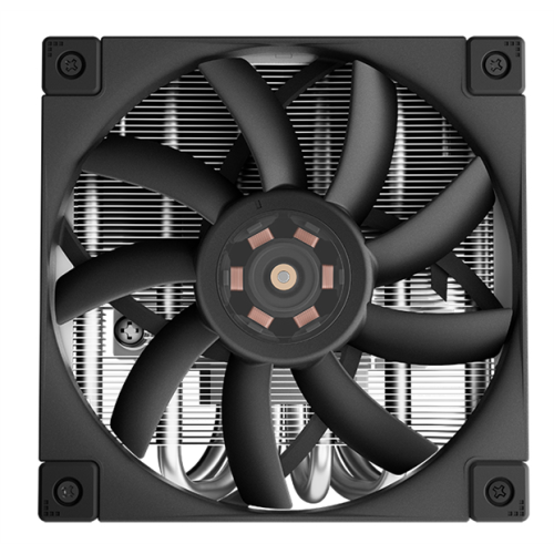 DEEPCOOL AN600 LGA1700/1200/115X/AM5/AM4 низкопрофильный 67mm (18шт/кор, TDP 180W, PWM,  White LED Fan 120mm, 6 тепл. трубок, Copper Base, черный) RET