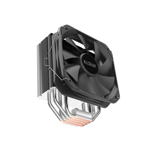 PCCooler Paladin 400 S115X/1200/1700/AM4 (20 шт/кор, TDP 200W, 130mm PWM FAN, 4 тепловые трубки 6мм, 800-1600RPM, 18-28,6dBa)