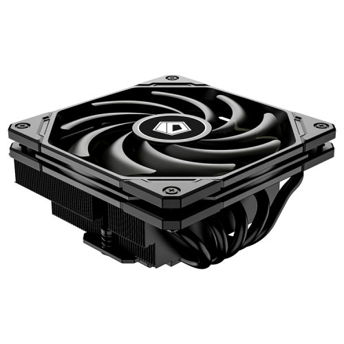 ID-COOLING IS-55 BLACK LGA1700/1200/115X/AM5/AM4 низкопрофильный высота 55mm (18шт/кор, TDP 125W, PWM, 5 тепл.трубок + медная база, FAN 120mm, черный) BOX