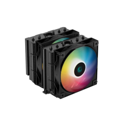 DEEPCOOL AG620 BK ARGB LGA20XX/1700/1200/115X/AM5/AM4 (9шт/кор, TDP 260W, PWM, ARGB DUAL Fan 120mm, 6 тепл. трубок, черный) RET