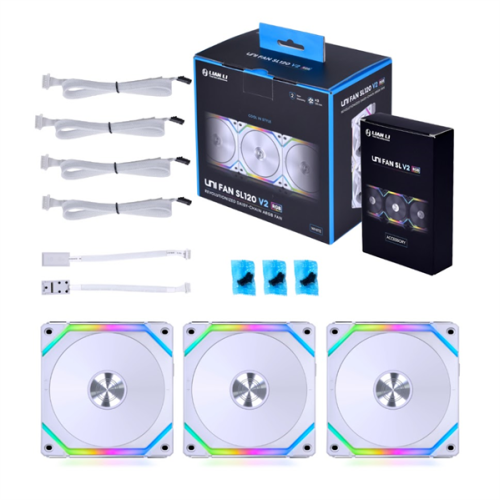 LIAN LI UNI FAN SL V2 120 White aRGB PWM 120mm 2000RPM (3pcs)