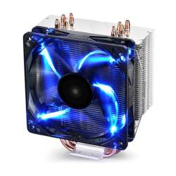 DEEPCOOL GAMMAXX 400 BLUE BASIC LGA1700/1200/115X/AM5/AM4 (20шт/кор, TDP 130Вт, PWM, Blue Led Fan 120mm, 4 тепл. трубки прямого контакта ) RET