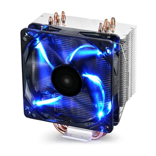 DEEPCOOL GAMMAXX 400 BLUE BASIC LGA1700/1200/115X/AM5/AM4 (20шт/кор, TDP 130Вт, PWM, Blue Led Fan 120mm, 4 тепл. трубки прямого контакта ) RET