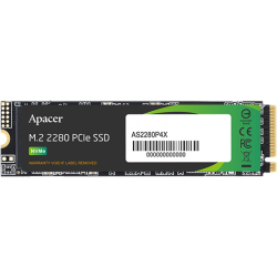 Apacer SSD AS2280P4X 1TB M.2 2280 PCIe Gen3x4, R2100/W1700 Mb/s, 3D NAND, MTBF 1.8M, NVMe, 350TBW, Retail, 3 years (AP1TBAS2280P4X-1)