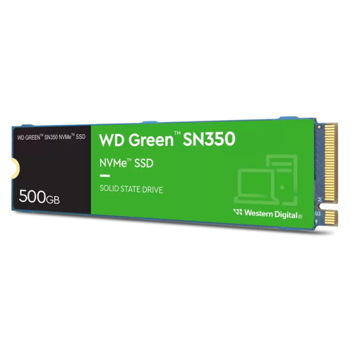 Western Digital Green SN350 SSD M.2 2280 NVMe, 500Gb, 2400MBs/1500MBs, TBW 60, WDS500G2G0C, 1 year
