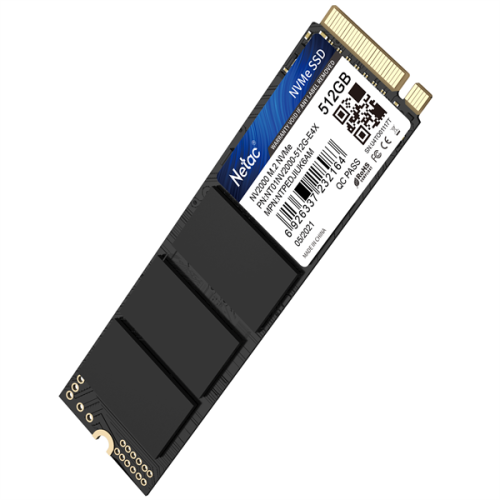 Netac SSD NV2000 512GB PCIe 3 x4 M.2 2280 NVMe 3D NAND, R/W up to 2500/1950MB/s, TBW 300TB, 5y wty