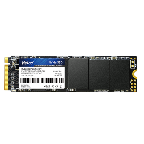 Netac SSD N930E Pro 1TB PCIe 3 x4 M.2 2280 NVMe 3D NAND, R/W up to 2130/1720MB/s, TBW 600TB, 3y wty