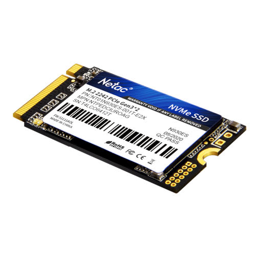 Netac SSD N930ES 1TB PCIe 3 x2 M.2 2242 NVMe 3D NAND, R/W up to 1650/1500MB/s, TBW 600TB, 3y wty