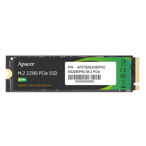 Apacer SSD AS2280P4U 256Gb M.2 2280 PCIe Gen3x4, R3500/W1200 Mb/s, 3D NAND, MTBF 1.8M, NVMe, 170TBW, Retail, 5 years (AP256GAS2280P4U-1)