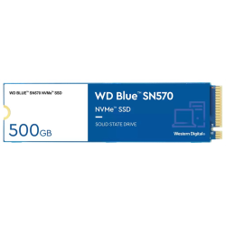 Western Digital Blue SN570 SSD M.2 2280 NVMe, 500Gb, 3500MBs/2300MBs, TBW 300, WDS500G3B0C, 1 year