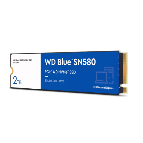 Western Digital Blue SN580 SSD M2.2280 PCIe 4.0 2Tb, 4150MBs/4150MBs, TBW 900, WDS200T3B0E, 1 year