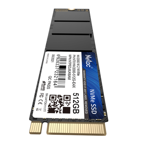 Netac SSD NV2000 512GB PCIe 3 x4 M.2 2280 NVMe 3D NAND, R/W up to 2500/1950MB/s, TBW 300TB, 5y wty