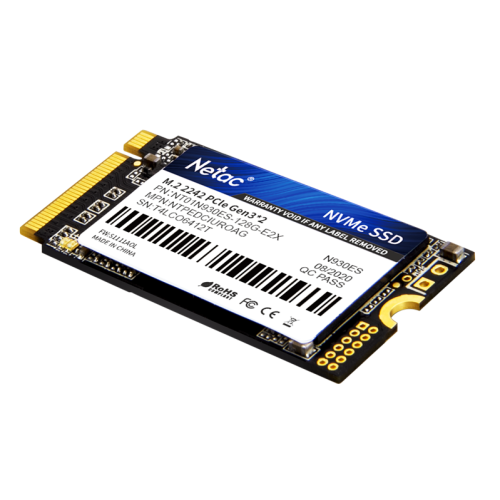 Netac SSD N930ES 128GB PCIe 3 x2 M.2 2242 NVMe 3D NAND, R/W up to 970/635MB/s, TBW 75TB, 3y wty