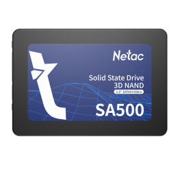 Netac SSD SA500 128GB 2.5 SATAIII 3D NAND, R/W up to 500/400MB/s, TBW 60TB, 3y wty