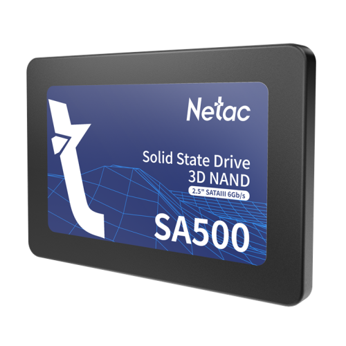 Netac SSD SA500 512GB 2.5 SATAIII 3D NAND, R/W up to 520/450MB/s, TBW 240TB, 3y wty