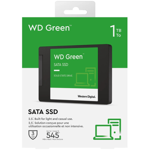 Western Digital Green SSD 2,5” SATA 1Tb, WDS100T3G0A, 1 year