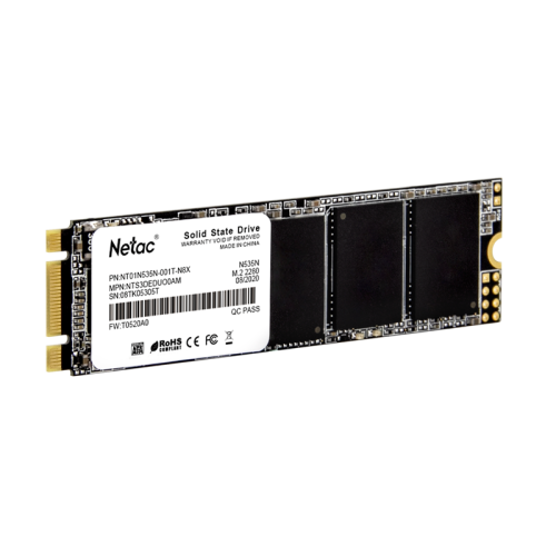Netac SSD N535N 1TB M.2 2280 SATAIII 3D NAND, R/W up to 560/520MB/s, TBW 560TB, 3y wty