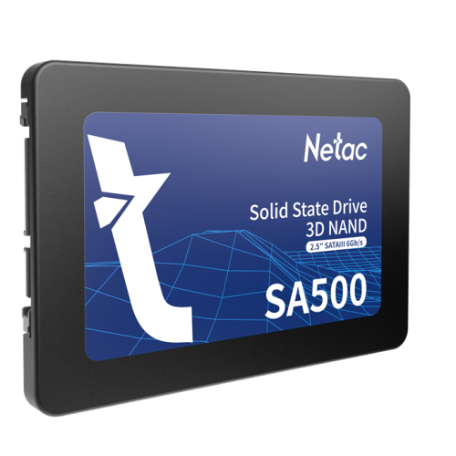 Netac SSD SA500 960GB 2.5 SATAIII 3D NAND, R/W up to 530/475MB/s, TBW 480TB, 3y wty