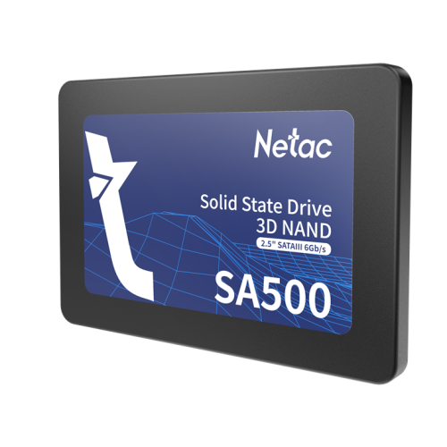 Netac SSD SA500 1TB 2.5 SATAIII 3D NAND, R/W up to 530/475MB/s, TBW 480TB, 3y wty
