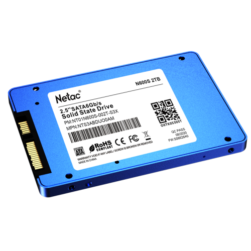 Netac SSD N600S 2TB 2.5 SATAIII 3D NAND, 7mm, R/W up to 545/500MB/s, TBW 1120TB, 5y wty