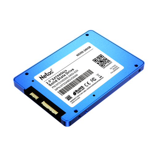 Netac SSD N535S 240GB 2.5 SATAIII 3D NAND, 7mm, R/W up to 540/490MB/s, TBW 140TB, 5y wty
