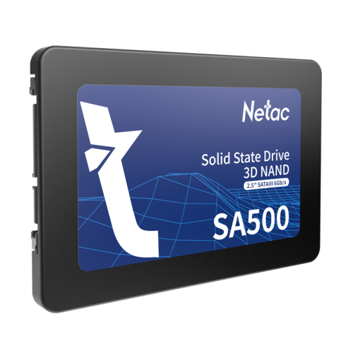 Netac SSD SA500 1TB 2.5 SATAIII 3D NAND, R/W up to 530/475MB/s, TBW 480TB, 3y wty