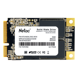 Netac SSD N5M 256GB mSATA SATAIII 3D NAND, R/W up to 540/490MB/s, TBW 140TB, 3y wty