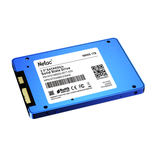 Netac SSD N600S 1TB 2.5 SATAIII 3D NAND, 7mm, R/W up to 560/520MB/s, TBW 560TB, 5y wty