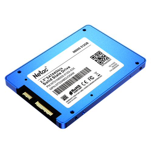 Netac SSD N600S 512GB 2.5 SATAIII 3D NAND, 7mm, R/W up to 540/490MB/s, TBW 280TB, 5y wty