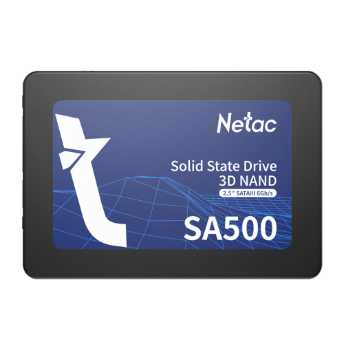 Netac SSD SA500 480GB 2.5 SATAIII 3D NAND, R/W up to 520/450MB/s, TBW 240TB, 3y wty