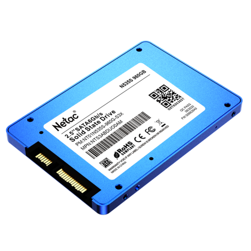 Netac SSD N535S 960GB 2.5 SATAIII 3D NAND, 7mm, R/W up to 560/520MB/s, TBW 560TB, 5y wty