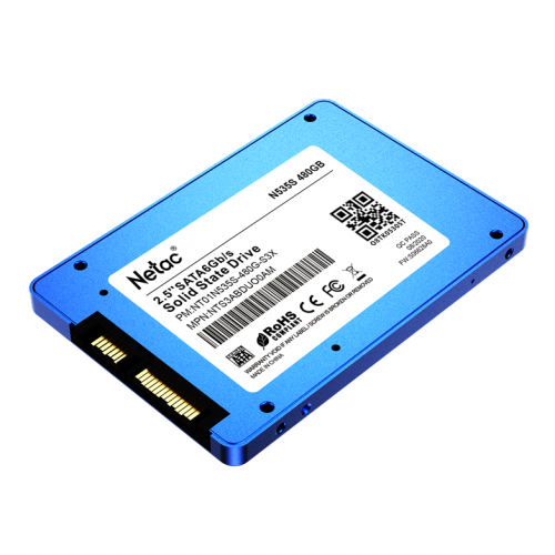 Netac SSD N535S 480GB 2.5 SATAIII 3D NAND, 7mm, R/W up to 540/490MB/s, TBW 280TB, 5y wty