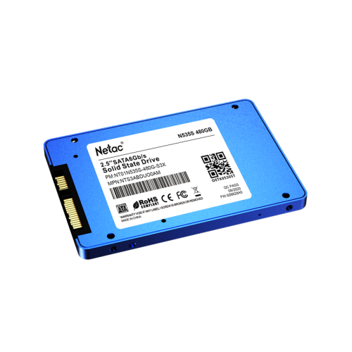 Netac SSD N535S 480GB 2.5 SATAIII 3D NAND, 7mm, R/W up to 540/490MB/s, TBW 280TB, 5y wty