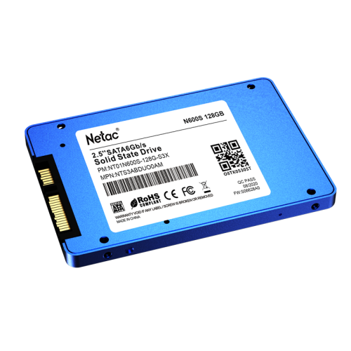 Netac SSD N600S 128GB 2.5 SATAIII 3D NAND, 7mm, R/W up to 510/440MB/s, TBW 70TB, 5y wty