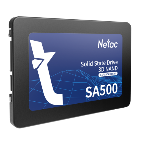 Netac SSD SA500 480GB 2.5 SATAIII 3D NAND, R/W up to 520/450MB/s, TBW 240TB, 3y wty