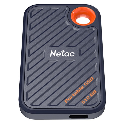 Netac ZX20 512GB USB 3.2 Gen 2 Type-C External SSD, R/W up to 2000MB/1800MB/s, with USB C to A cable and 20Gbps USB C to C cable 5Y wty