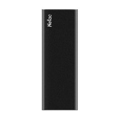 Netac Z SLIM Black 128GB USB 3.2 Gen 2 Type-C External SSD, R/W up to 510MB/440MB/s,with USB-C to USB-A cable and USB-A to USB-C adapter 3Y wty