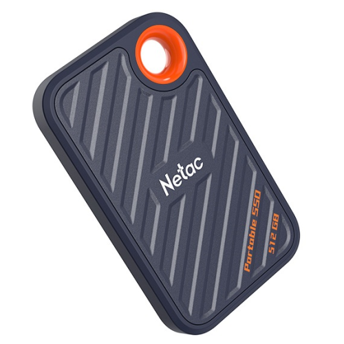 Netac ZX20 512GB USB 3.2 Gen 2 Type-C External SSD, R/W up to 2000MB/1800MB/s, with USB C to A cable and 20Gbps USB C to C cable 5Y wty