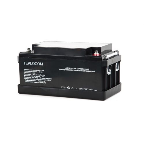 (435) Бастион TEPLOCOM 65Ач АКБ СК 12В/65 Ач/M6/Срок службы — 12 лет.
