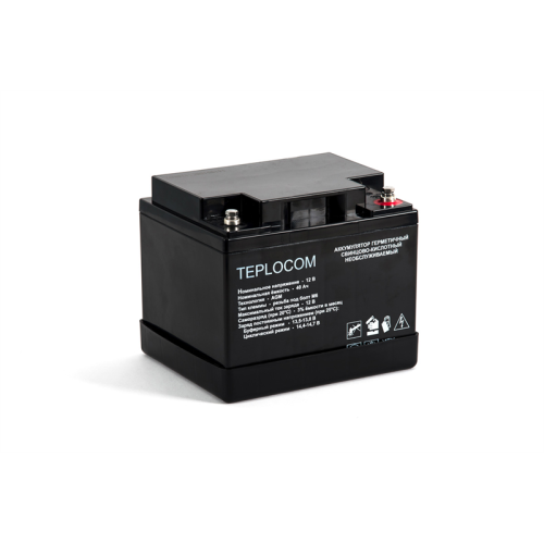 (436) Бастион TEPLOCOM 40Ач АКБ СК 12В/40 Ач/M6/Срок службы — 12 лет.