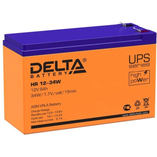 Delta Аккумуляторная батарея для ИБП HR 12-34W (12V/9Ah)
