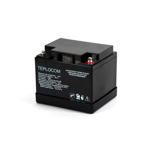 (436) Бастион TEPLOCOM 40Ач АКБ СК 12В/40 Ач/M6/Срок службы — 12 лет.