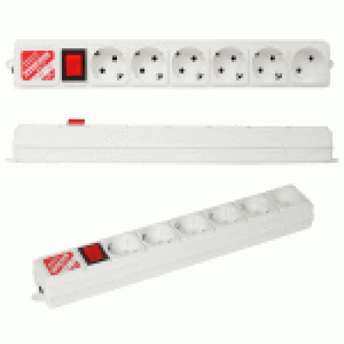 Power Cube 3 метра, 6 розеток (5 с заземлением + 1 без заземления), 10А/2,2кВт, Сечение провода: 3*0.75 мм, цвет белый, 4 года гарантии, Россия