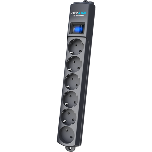 ZIS Commpany сетеовй фильтр Pilot S-max 7m, розетки; 5+1, 16А, кабель 10м, цвет графит