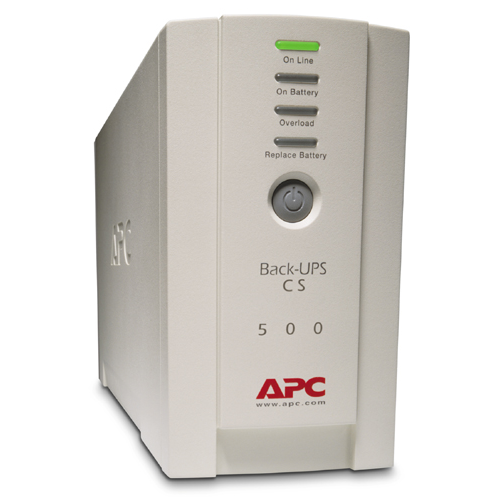 APC Back-UPS CS 500VA/300W, 230V, 4xC13 outlets (1 Surge & 3 batt.), Data/DSL protection, USB, PCh, user repl. batt., 1 year warranty