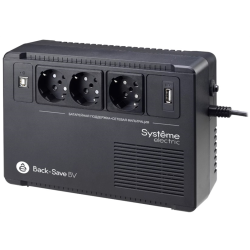 Systeme Electric Back-Save, 400VA/240W, 230V, Line-Interactive, AVR, 3xSchuko, USB charge(type A), USB