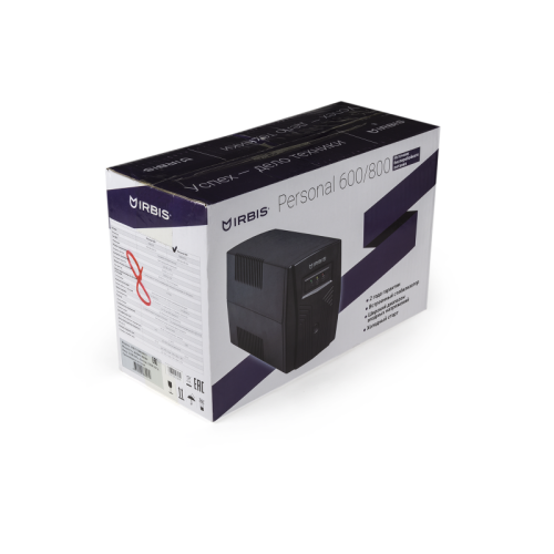 IRBIS UPS Personal  800VA/480W, Line-Interactive, AVR, 3xC13 outlets, USB, 2 year warranty