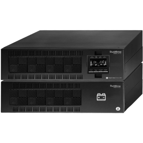 Systeme Electric Smart-Save Online SRV, 10000VA/9000W, On-Line, Extended-run, Rack 6U(Tower convertible), LCD, Out: Hardwire, SNMP Intelligent Slot, USB, RS-232