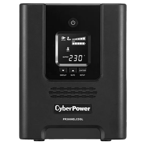 CyberPower PR3000ELCDSL Line-Interactive 3000VA/2700W USB/RS-232/EPO/SNMPslot (8 IEC С13, 1 IEC C19)